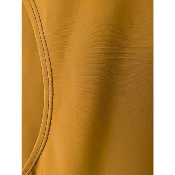 Hikerkind Mustard Gold Recycled Crop Active Tank Sleeveless Made in USA XS - Picture 6 of 8